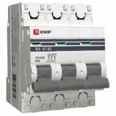 ЭКФ AVERES AV-6 3P 50A (C) 6kA Выключатель автоматический
